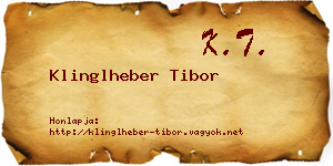 Klinglheber Tibor névjegykártya