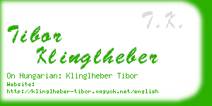 tibor klinglheber business card